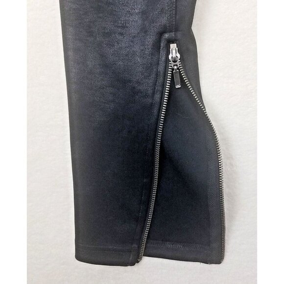 Free People‎ The Midnight Vegan Suede Faux Leather Leggings Black women's M - Picture 3 of 10